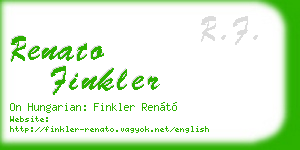 renato finkler business card